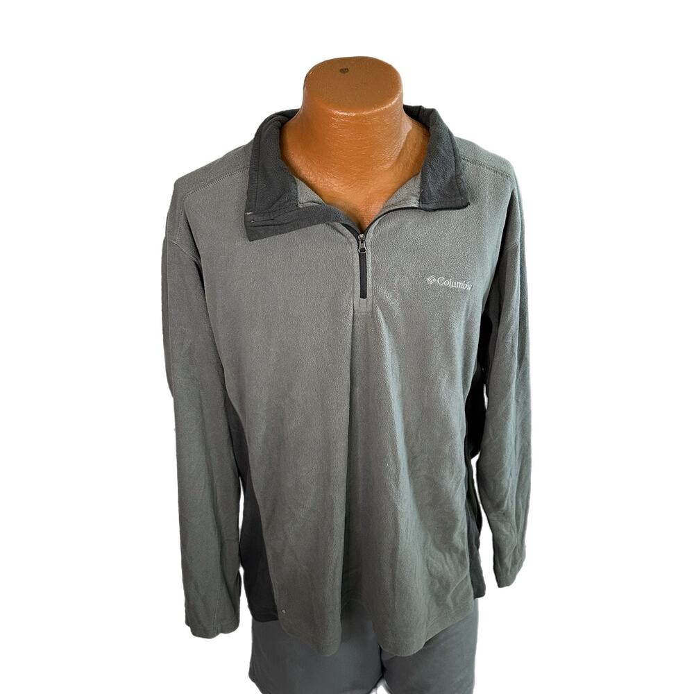 Columbia Men’s Gray Fleece Jacket, Size XXL, Pre-owned